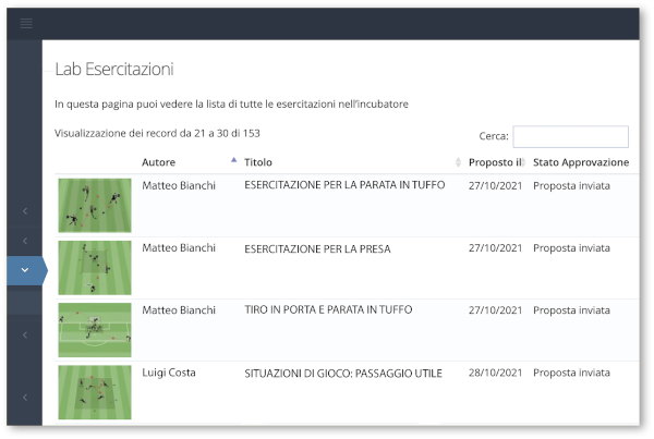Incubatore esercizi Lab YouCoachApp Incubatore esercizi Lab YouCoachApp
